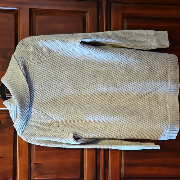 Talbots Sz M, Gray Cowl Neck Knit Sweater, Zipper Neck, NWOT! - Picture 3 of 9